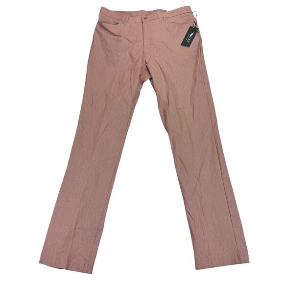 Tommy Hilfiger Mens TH Flex Finn Modern Fit Twill Pants Rose Pink 34x34 - Picture 1 of 4